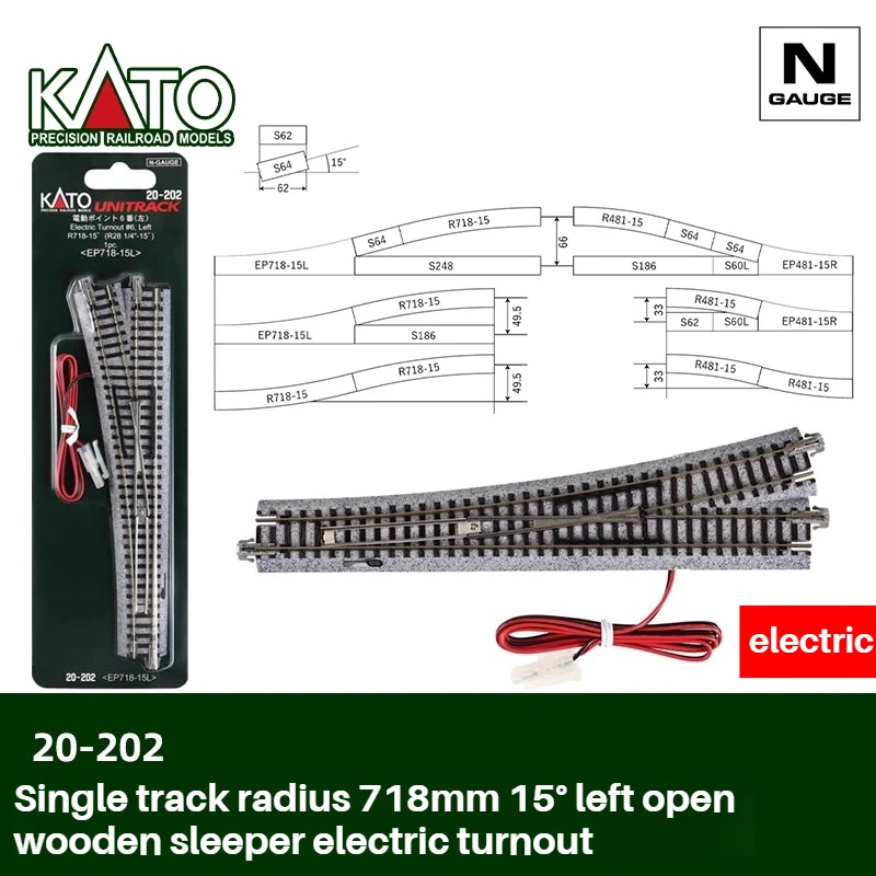KATO N-type 1/160 Train Model Electric Switch Cross Track Switch Special Track Variety Selection Track Accessories Boy Toy Gift