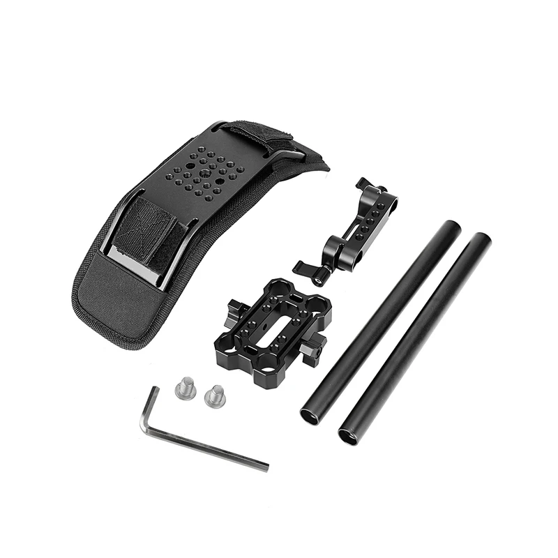 SZRIG Shoulder Mount Kit Should Pad for 15mm Rail Support Rig (Riser Railblock ) Fits DLSR and Camcorder Camera Accessories