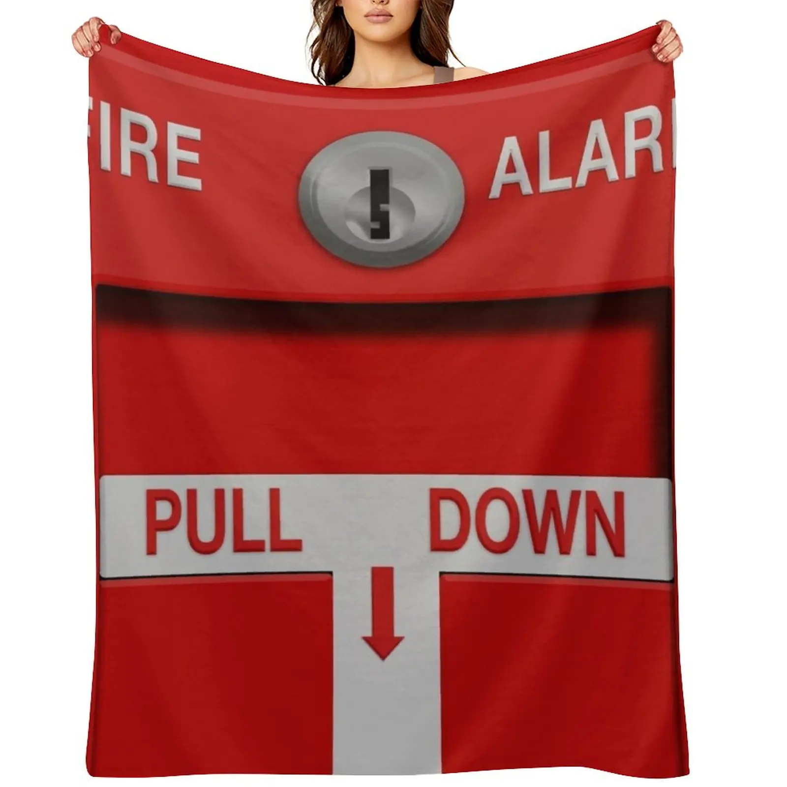 

Fire Alarm Pull Station Throw Blanket Thermal Bed covers warm winter Luxury Thicken Blankets