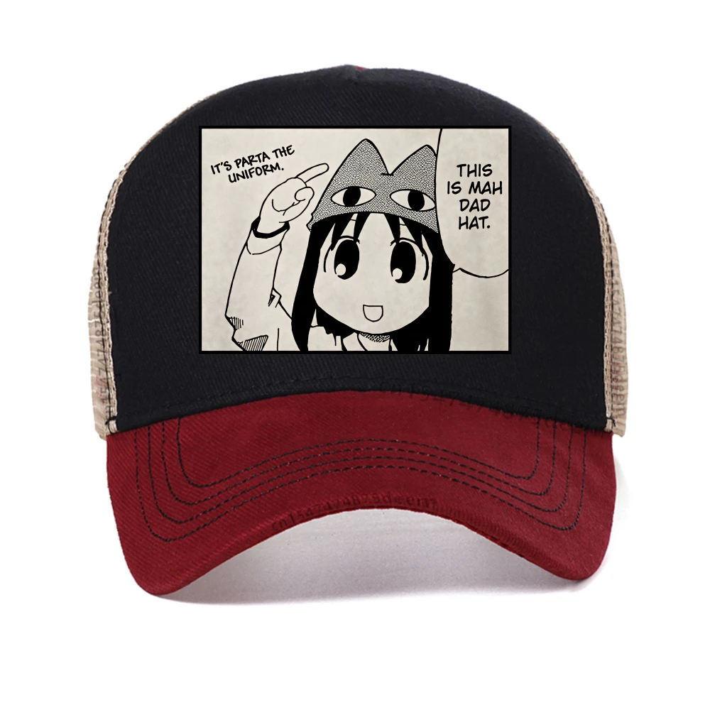 

Ayumu Fgsfds Osaka Autistic caps Acid Washed Vintage baseball cap Men Anime Azumanga Daioh casual hat mesh trucker hats