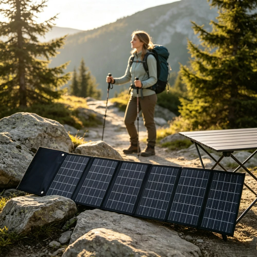 Portable Foldable 50W 90W Solar Charger Waterproof Dual USB DC Output Rubber Handle ETFE Panel For Outdoor Boating Picnic Hiking