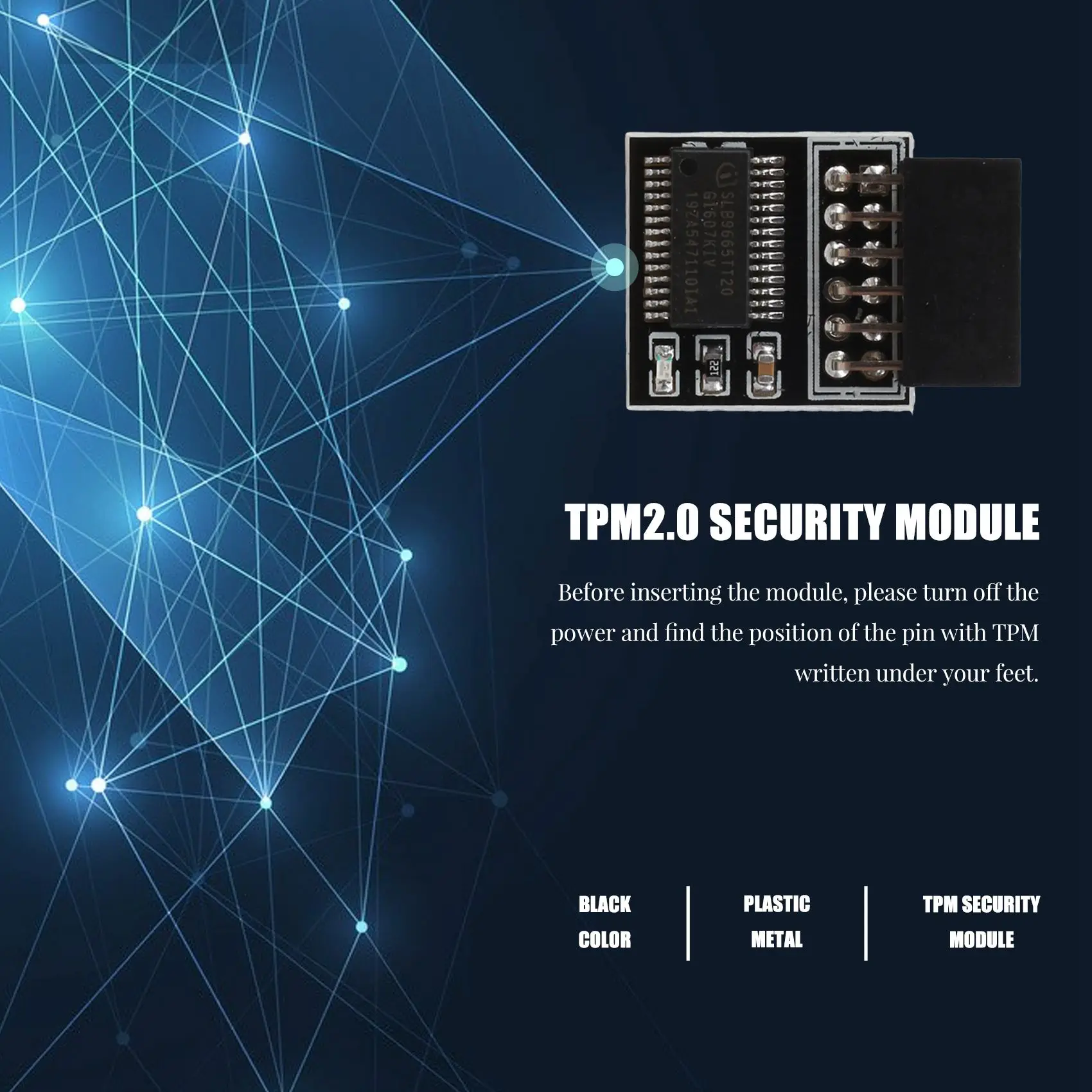 TPM 2.0 Encryption Security Module, cartão remoto, LPC-12PIN Módulo para GIGABYTE 12PIN LPC TPM2.0 LPC 12 Pin Security Module