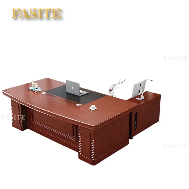 For Executive Office Solid Wood Boss Desk with Drawers High End Business Manager Table Chairperson President Taipan