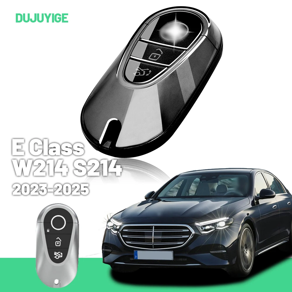 Funda transparente de TPU para llave de coche, carcasa protectora para mercedes-benz Clase E W214 S214 2023-2026, accesorios para automóvil 2024