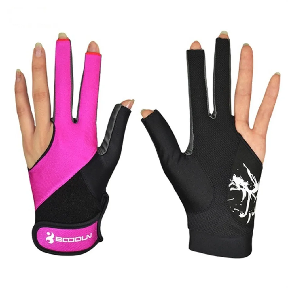 

High Elasticity Billiards Gloves Quick-Drying Sweat-Absorbent Three Finger Gloves Breathable Table Tennis Gloves