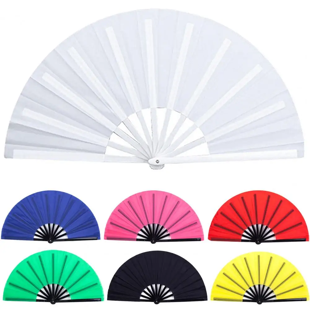 Chinese Folding Fan Tai Chi Fan Elegent Female Decorative Handheld Fans Plastic Kung Fu Fan Classical Performance Dance Fans