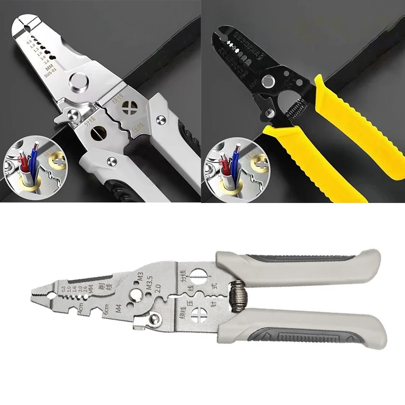 2025 Multifunctional Wire Crimper Pliers Cable Cutter Adjustable Automatic Electrical Wire Stripper Stripping Terminal Hand Tool