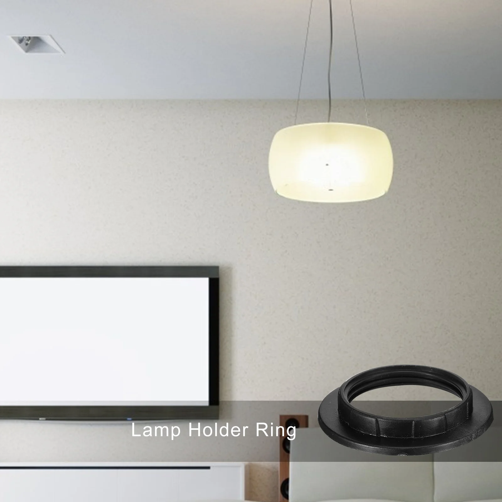 

50 pcs E27 Lamp Holder Ring High Temperature Resistant Durable Plastic Light Socket Adapter Ring Lighting Fittings Lampshade
