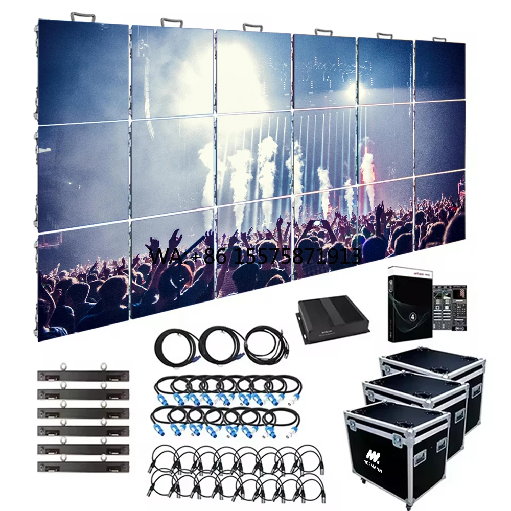 

P2.91 P3.91 P4.81 Pantalla Светодиодная видеостена 500X500 Литье под давлением Алюминий Портативный шкаф Внутренний Открытый Прокат Светодиодный экран Дисплей