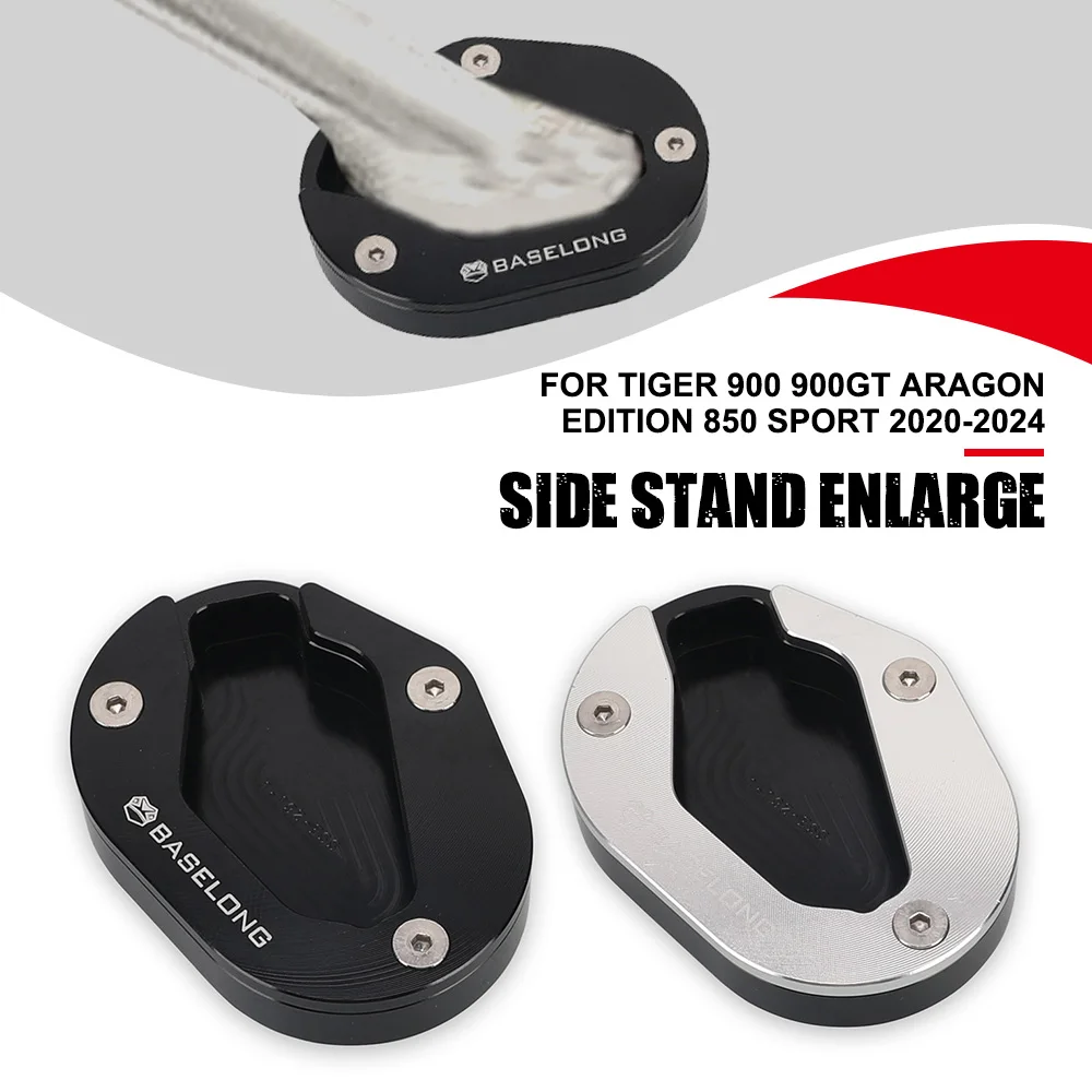 

For TIGER 900 900GT ARAGON EDITION 850 Sport 2020-2022 2023 2024 Motorcycle Kickstand Foot Side Stand Extension Pad Accessories