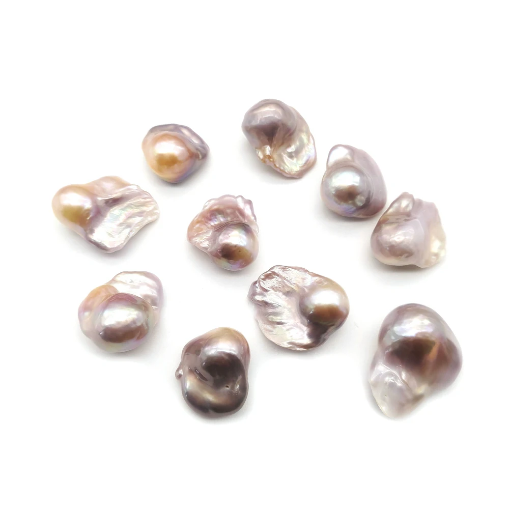 

High Quality Baroque Beads Made of 100% Natural Freshwater Pearls Non Porous Tail Beads for Earrings DIY Gift Making 18-20mm