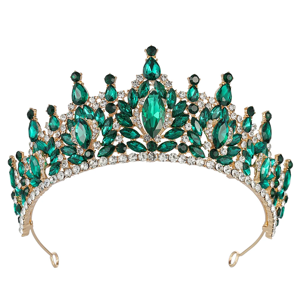 فاخر كريستال الماس تاج تيارا الزفاف مأدبة عقال للرأس على شكل تاج إكسسوارات الشعر مجوهرات اكسسوارات الملكة تيارا