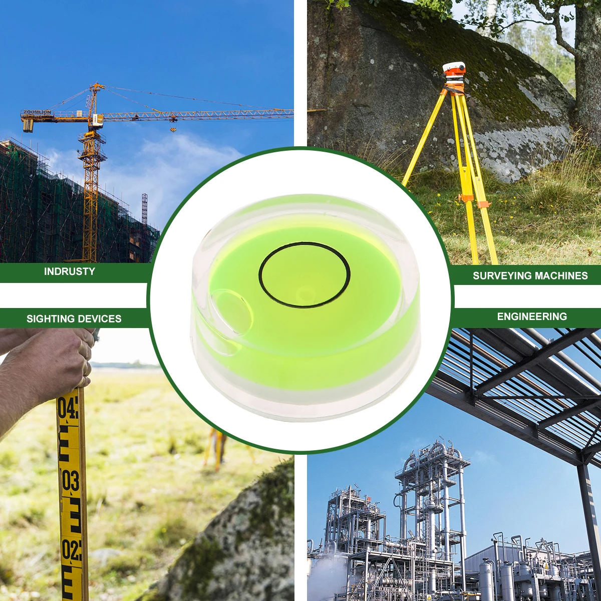 10 قطعة 25X10 مللي متر الاكريليك فقاعة دائرية مستوى واضح الدقة العالمي مستوى الكحول الأفقي لإطار الصورة عبر غرزة #3