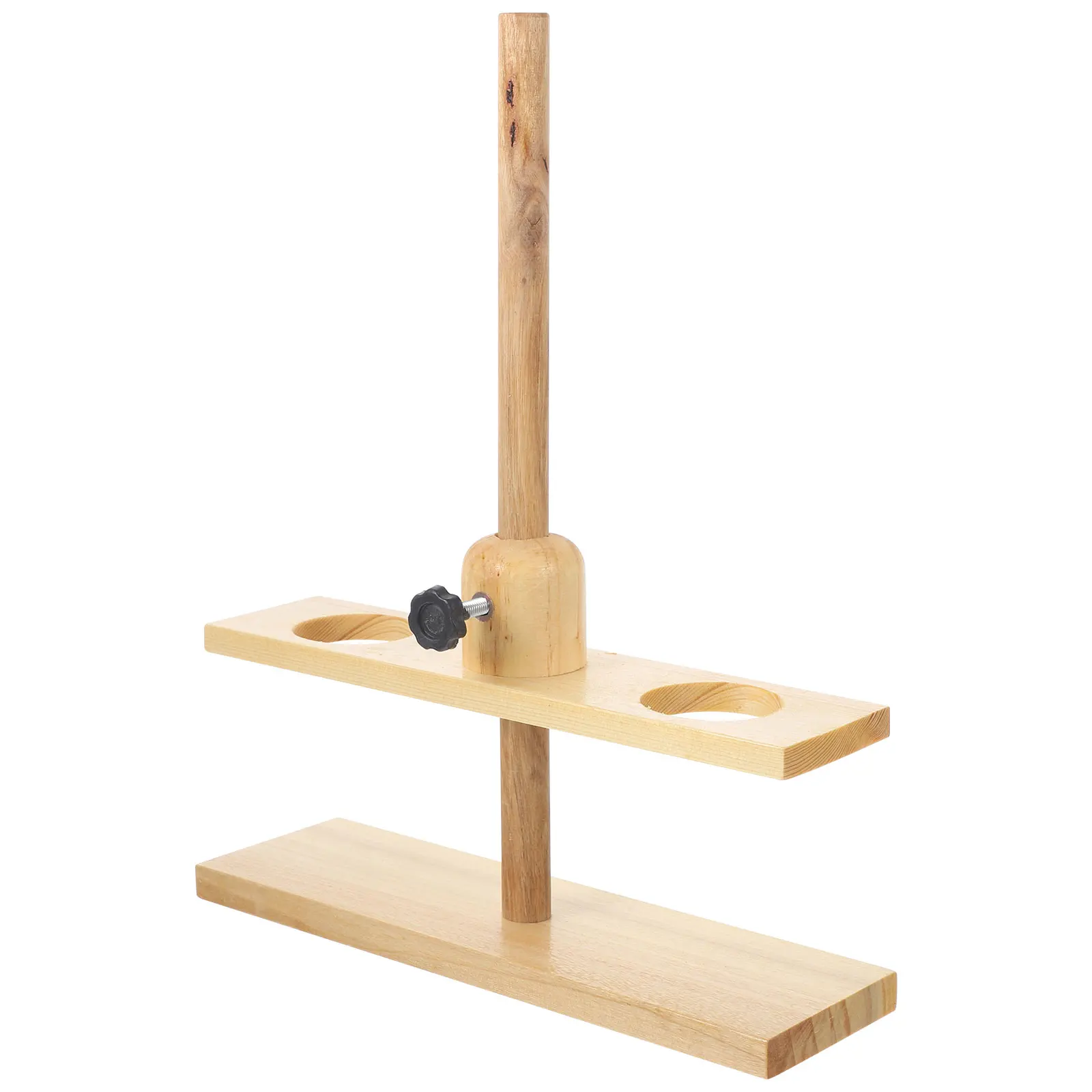 

1pc Double Hole Funnel Bracket Wooden Lab Stand Tools Random Color Teaching Equipment Experiment Supplies Laboratory Supporting
