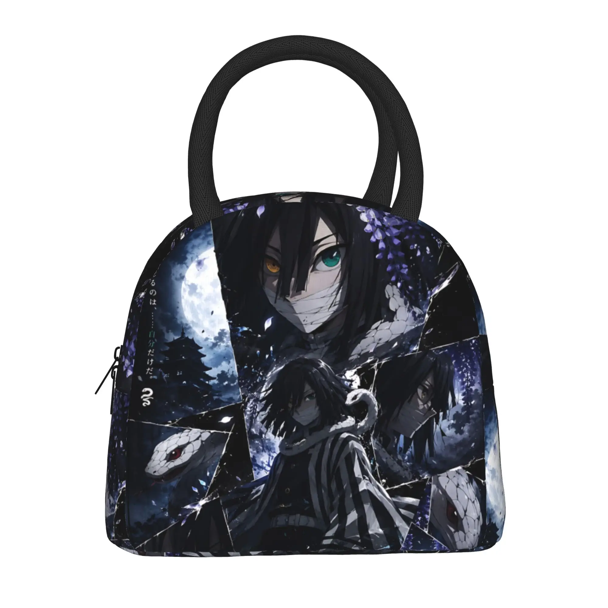 Halloween Demon Slayer Insulated Lunch Bag Ice Pack Rice Bag  bolsa Student Bento Lunch Handbag Insulation