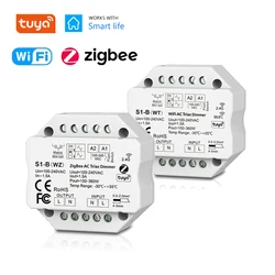 Tuya Smart Life WiFi Zigbee RF AC Triac Dimmer LED Controller Push Switch Control 110V 220V 230V Wireless Remote f Alexa Google