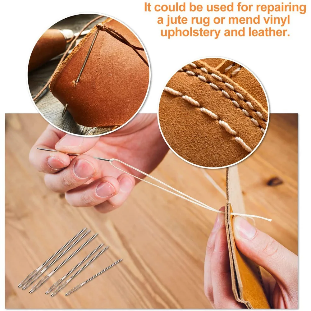 Trending Now Darning Needle Big Eye Sewing Needle in Transparent Tube, Darning Needle for Wool, Crochet and Yarn Knitting