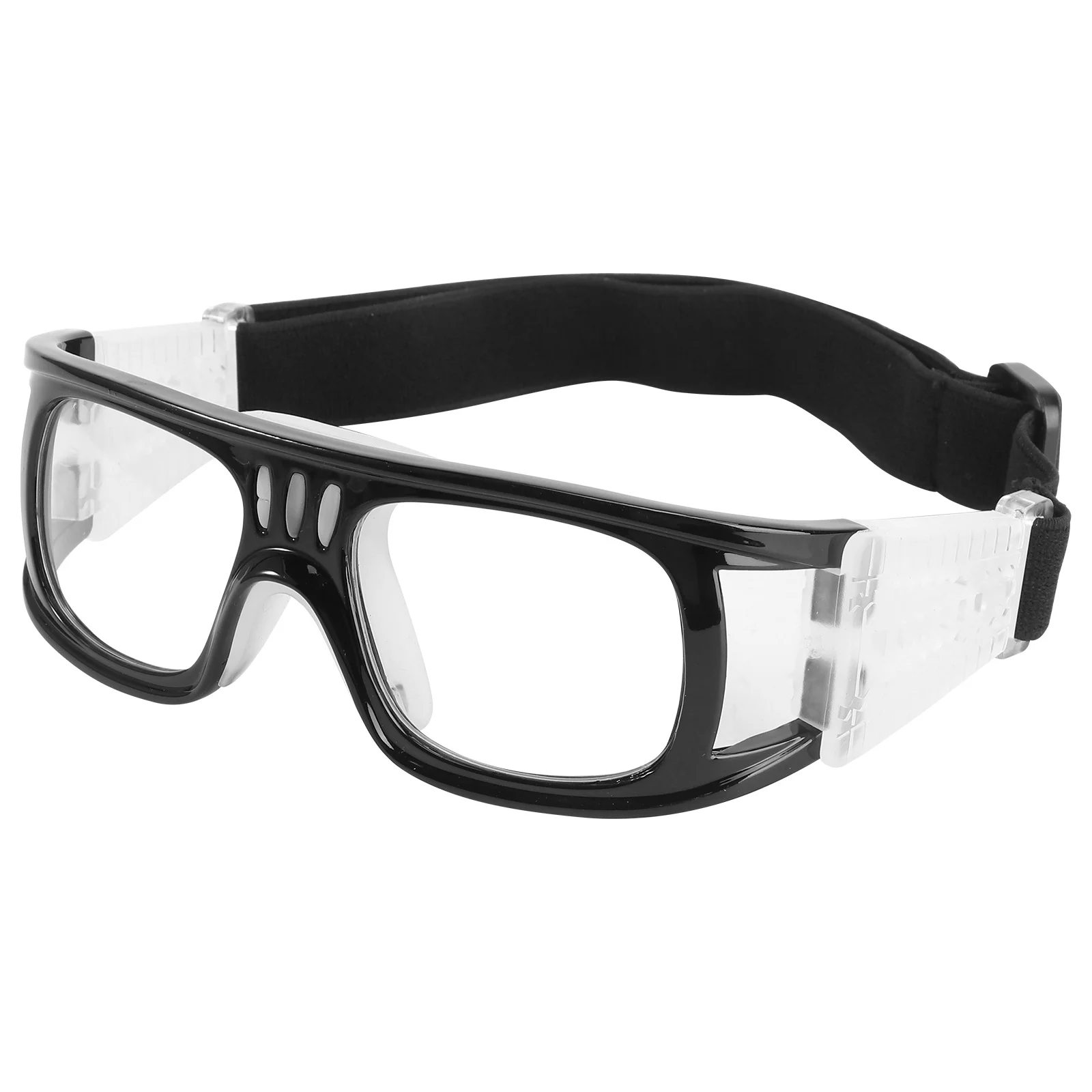 Alça ajustável óculos de futebol de basquete uv400 à prova de choque lente anti-reflexo óculos esportivos quadro destacável preto