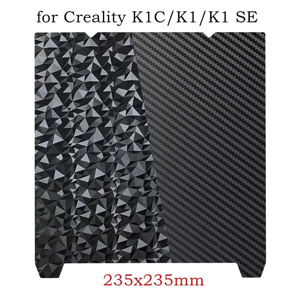 K1 K1C Smooth PEO PET Build Plate PEI Spring Steel Plate 235x235 mm for Creality K1 SE/KE/Ender 3 S1/Ender 3 V3 SE 3D Printer
