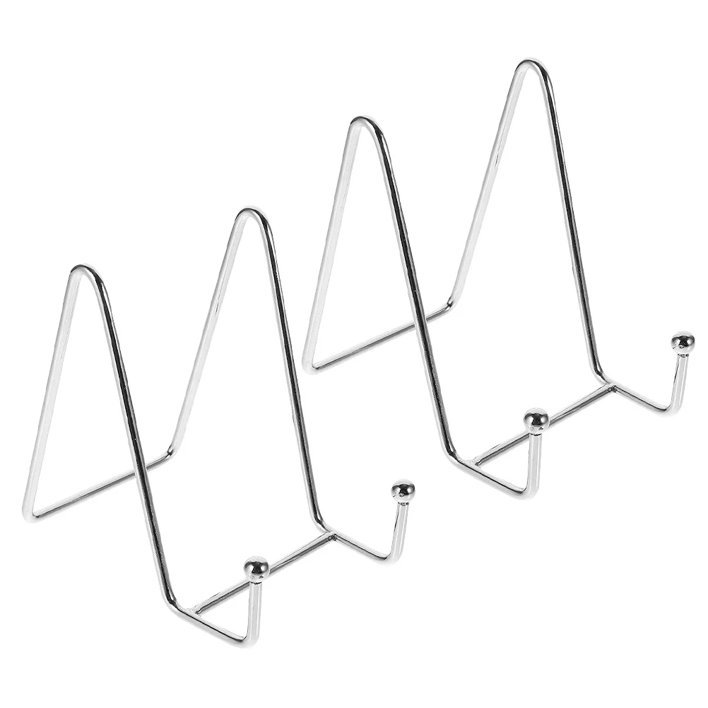 2 Pcs Photo Display Stand Small Plate Holder Picture Frame Easel Dish Table Top