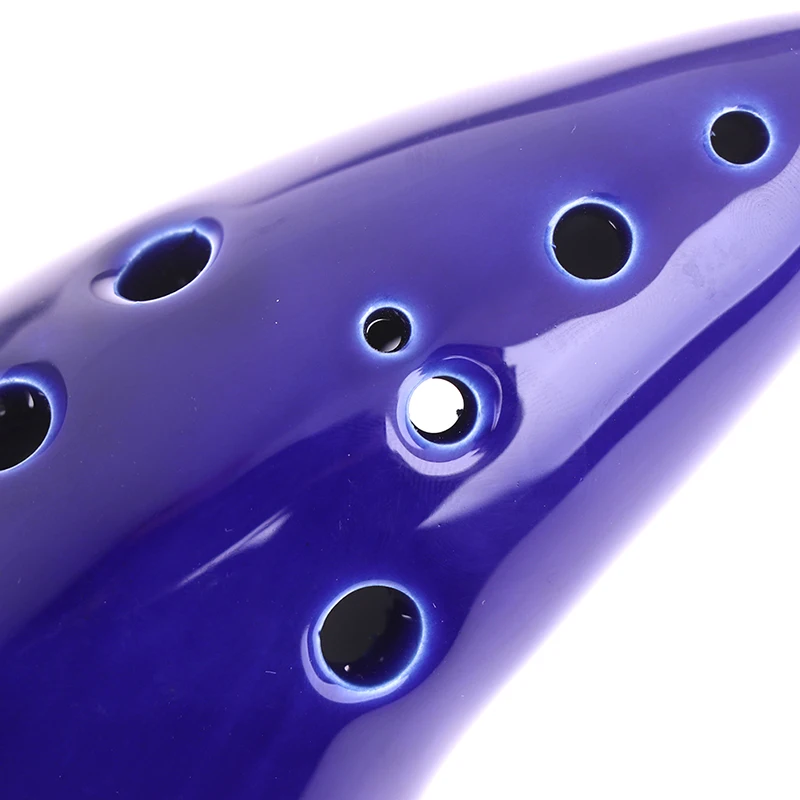 Flûte itude bleue TingOcarina 12 trous, flûte Alto C en céramique, légende d'Ocarina, flûte Ocarina inspirée du temps, 1PC