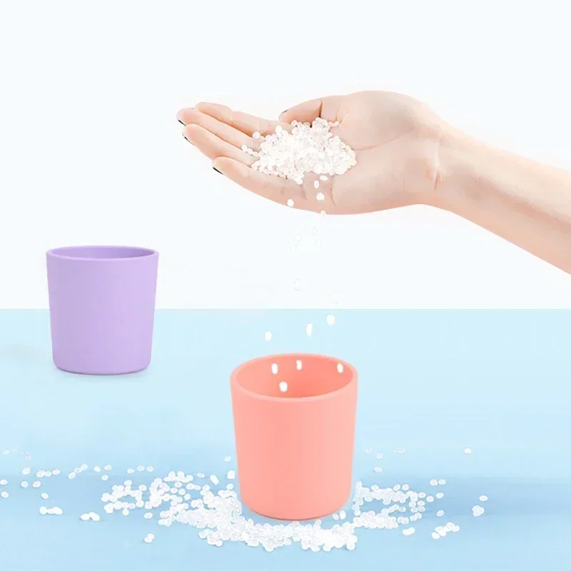 Baby Silicone Cups Solid Color BPA-Free Portable Storage Container Feeding Cups For Child Leakproof Learning Drink Cup Baby Gift