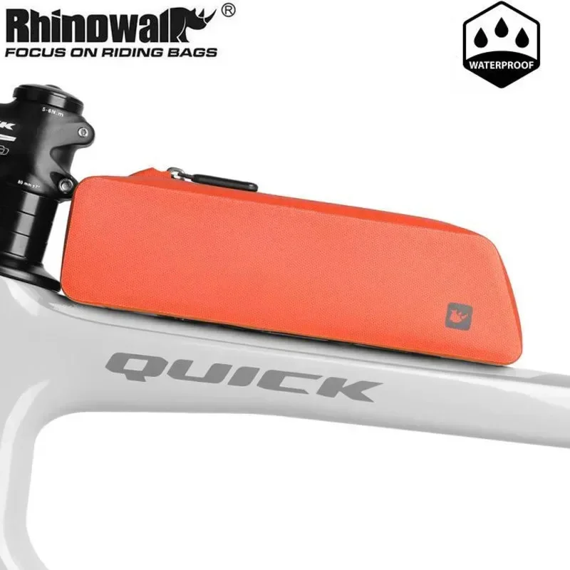 Rhinowalk Waterproof Top Tube Bag Bolt-On Screw Cycling Frame Bag Bicycle Upper Pipe Bikepacking TPU Bag Bicycle Accessories