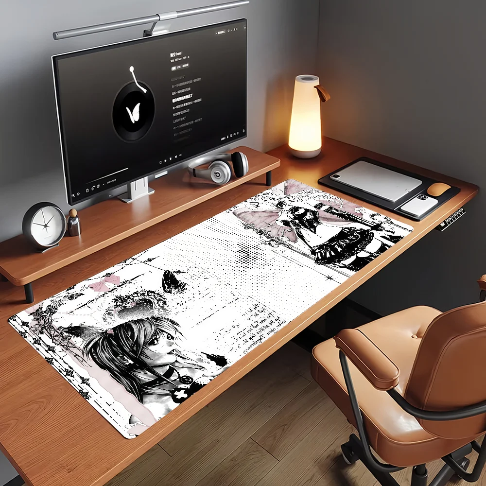 Hot Anime Misa D-Death N-Note Mouse Pad Non-slip Rubber Gamer Balance Computer Mat Decoracion Deskmat Laptop Office Large
