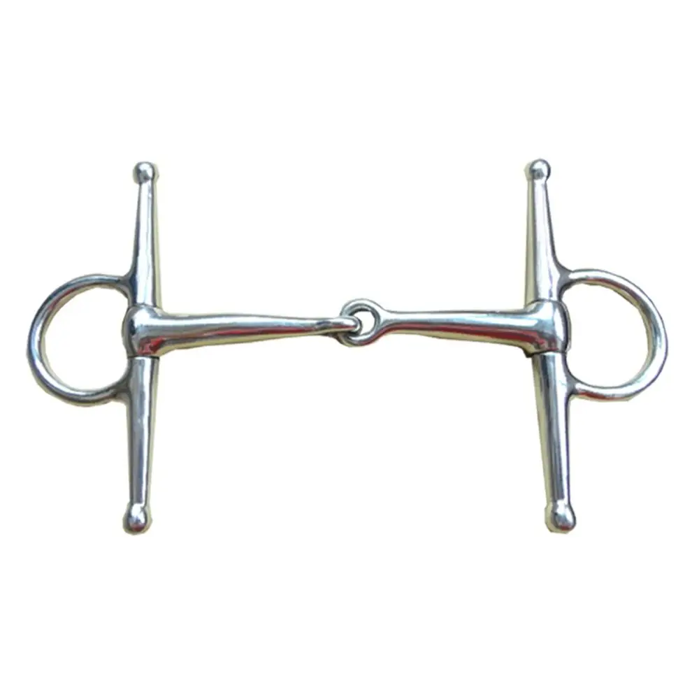 Stainless Steel Horse Bit Polished Durable Full Cheek Snaffle Bit Horse Riding Accessory H-TYPE Horse Mouth Tack