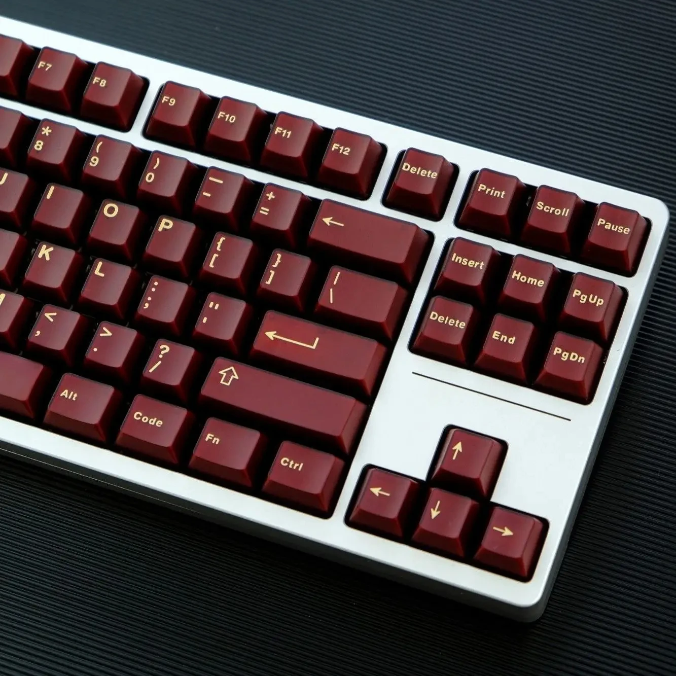 114 Keys Wine Red Double Shot ABS Keycaps Semi Transparent Keycaps Cherry Profile for Gateron MX Switches Gamer Keyboard