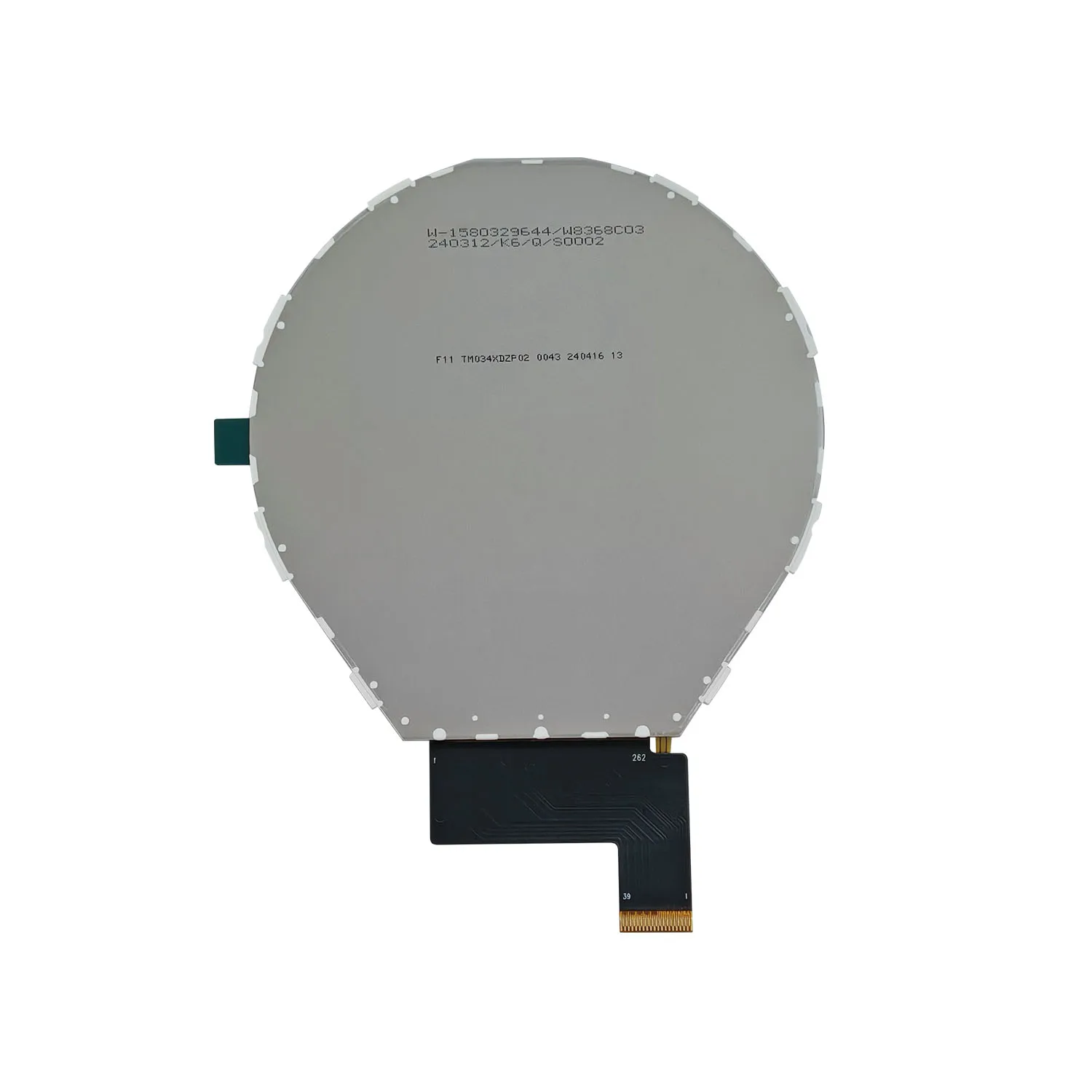 3.4 Inch Circular TFT LCD Display 800×800 Round Screen ILI9881C Driver IC 39Pins MIPI Interface