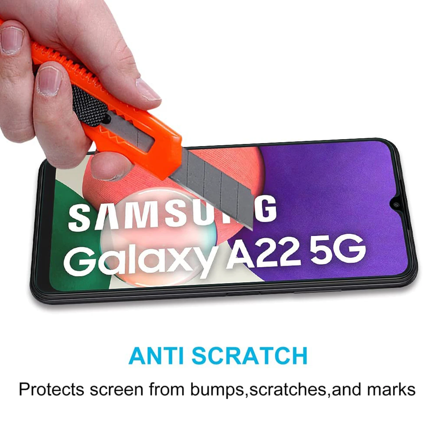 Vidrio templado para Samsung Galaxy A22, A22s, 5G, película protectora de pantalla, 2/4 unidades