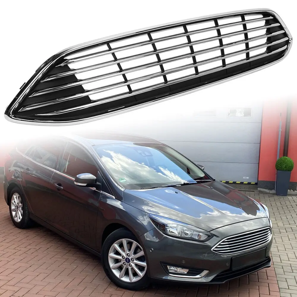 For Ford Focus 2014-2020 Chrome Front Center Mesh Grille Grill Cover Trim UK