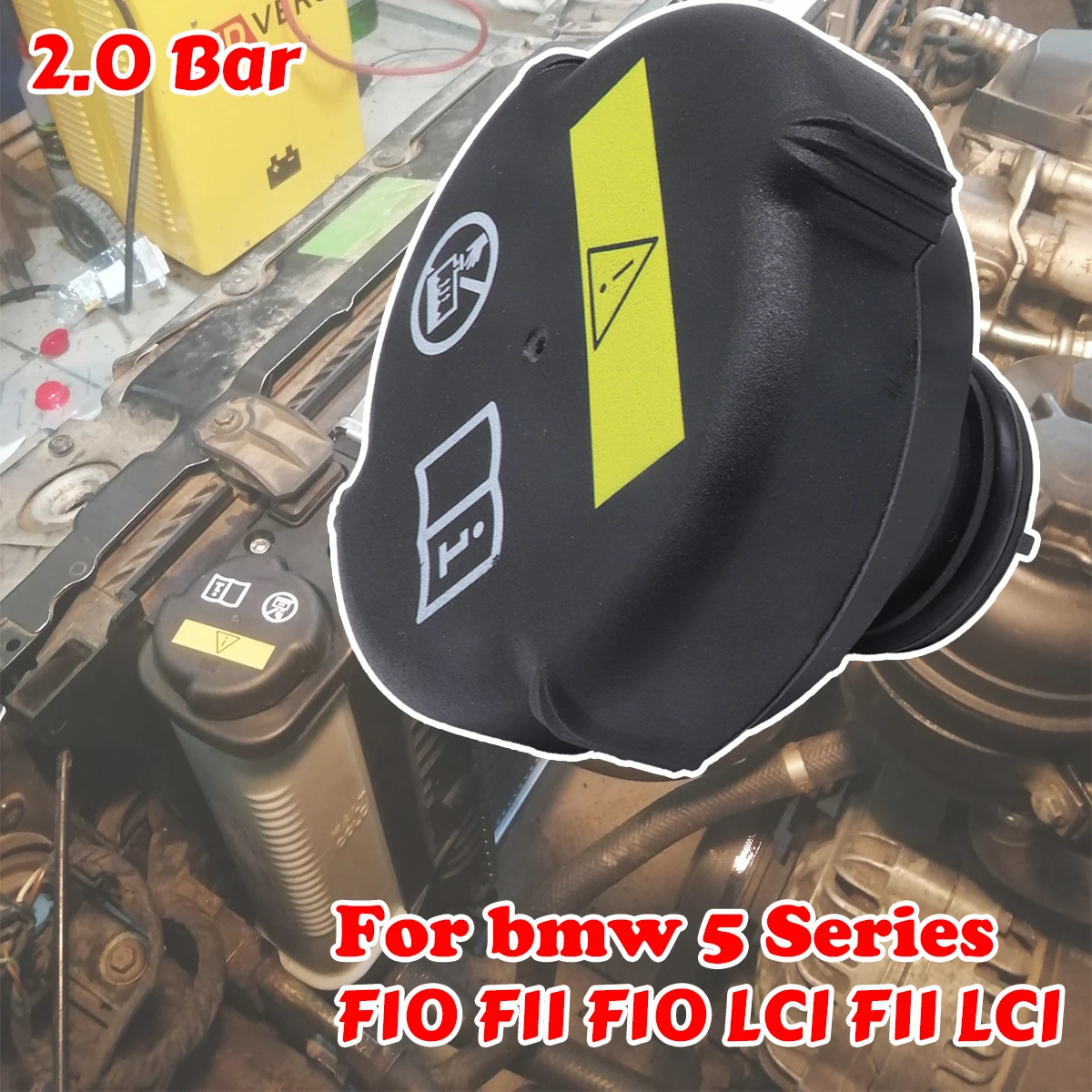 

Radiator Expansion Tank Cap Cover 2.0bar Coolant Reservoir Water Tank Filler 17111742231 For bmw 5 Series F10 LCI F11 LCI F07 GT