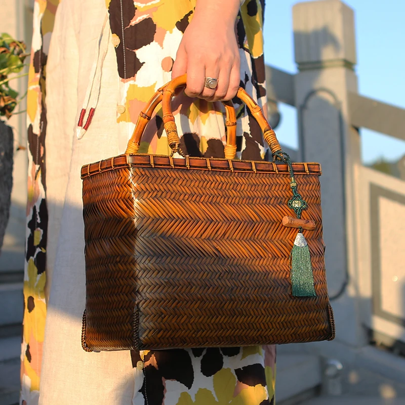 Vintage Handbag Women's Straw - đánh giá và giá Basket Bag Wicker
