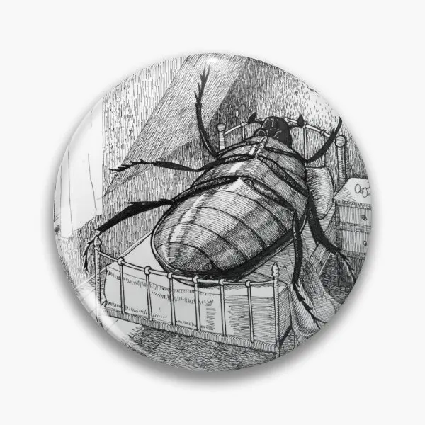 Gregor Samsa Franz Kafka Sketch Soft Button Pin Cute Funny Hat Metal Fashion Brooch Collar Lover Clothes Decor Badge Lapel Pin