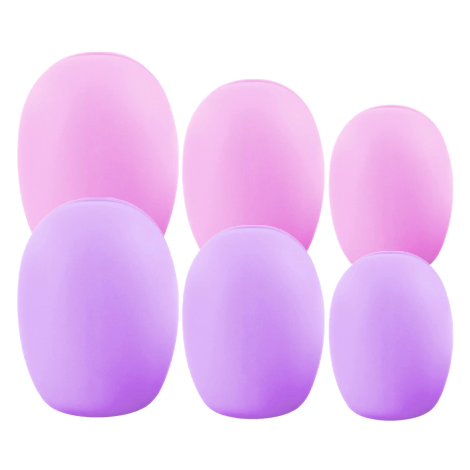 

6Pcs Silicone Makeup Brush Protectors Travel-Friendly Brush Covers Compact Non-Deformable Holders for Various Makeup Brushes