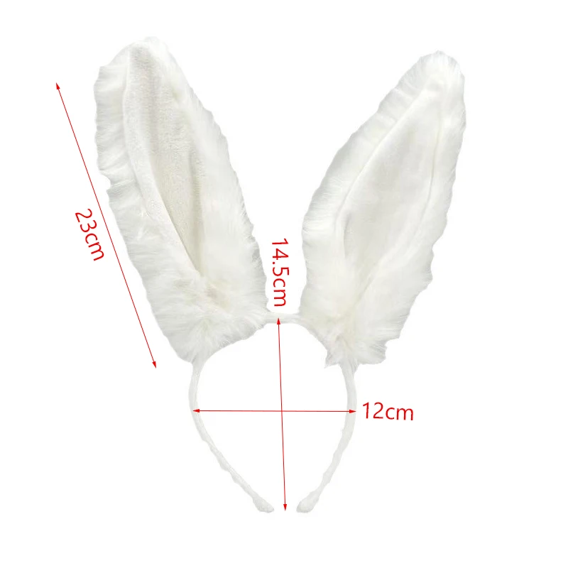 Bande de sauna d'oreille de lapin en peluche extra large, bande de lapin de dessin animé doux, longue bande de sauna mignonne, bandeau de lapin, accessoires de cosplay d'anime