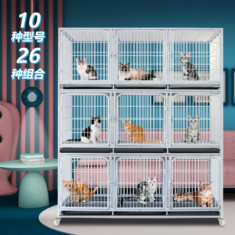 Cage with partition mother and child breeding multi-layer breeding cage pet store foster household large cat cage