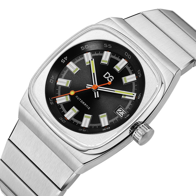 2026 هدايا السنة الجديدة دانيال جورمان ساعة أوتوماتيكية حاوية من الفولاذ المقاوم للصدأ 5ATM مقاوم للماء مضيئة التقويم الأعمال ساعة اليد