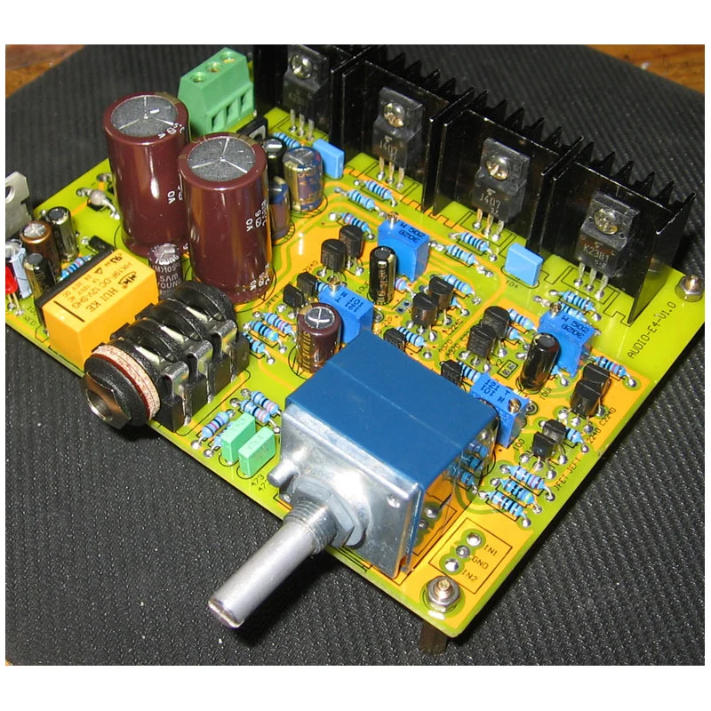 E4 dual differential FET input integrated board, Class A MOS power tube output amp DIY assembly circuit board