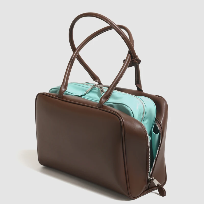 

Классическая сумка-подушка Boston: роскошные дизайнерские сумки и клатчи для женщин, новинка 2026 года, из искусственной кожи, с верхней ручкой, на плечо, через плечо