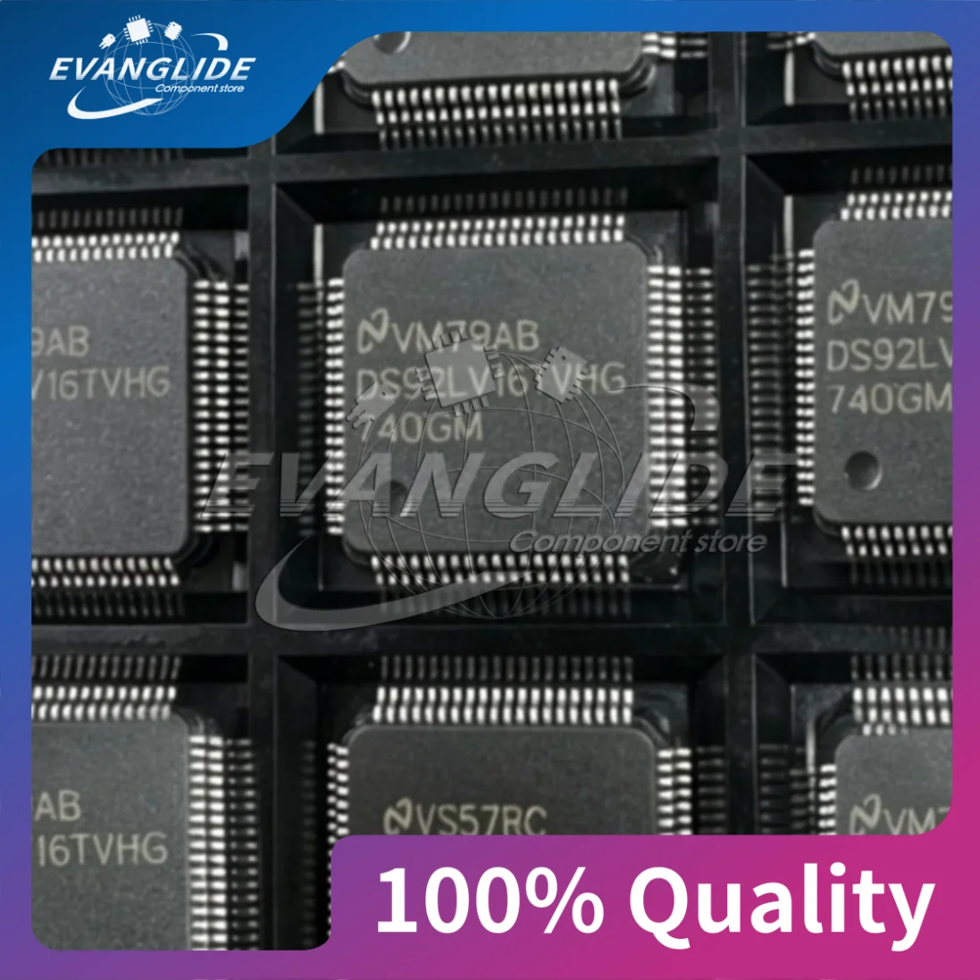 1 PCS/LOT DS92LV16TVHG DS92LV16TVHGX LQFP80 Serial/Deserial Adapter