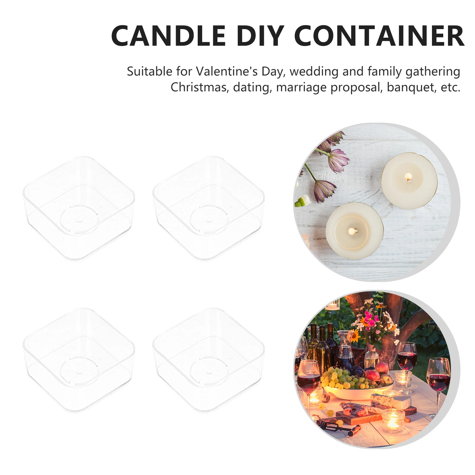 

20pcs Plastic Container Inflaming Retarding Shell Diy Mold For Home Decor Flame Retardant Wax Melt Mold Lovely Simple