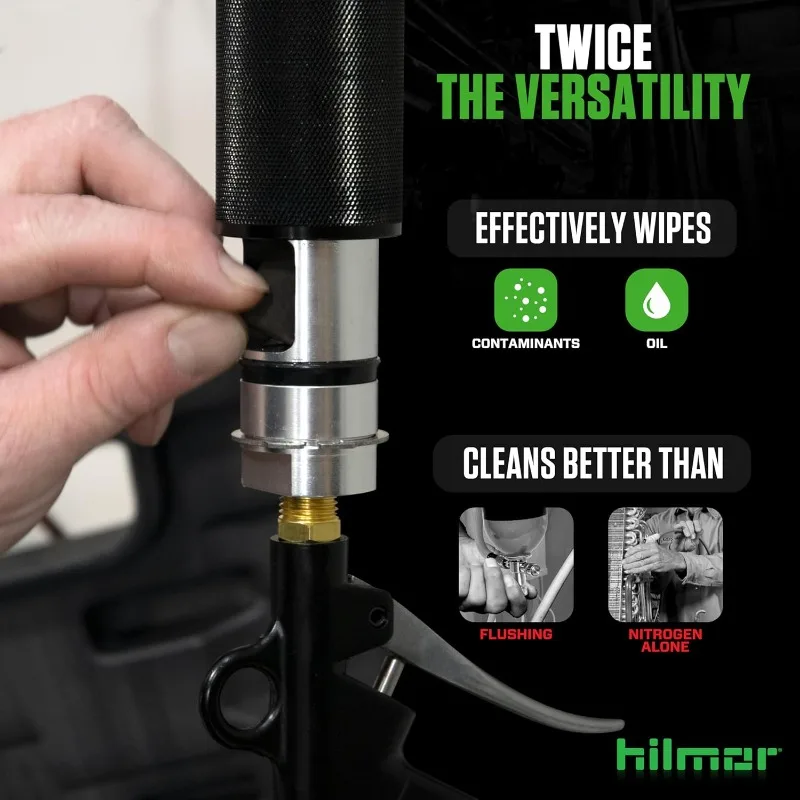 hilmor HLC007 HVAC refrigerant line set cleaning kit clears pipe clean of all contaminants and remaining refrigerants