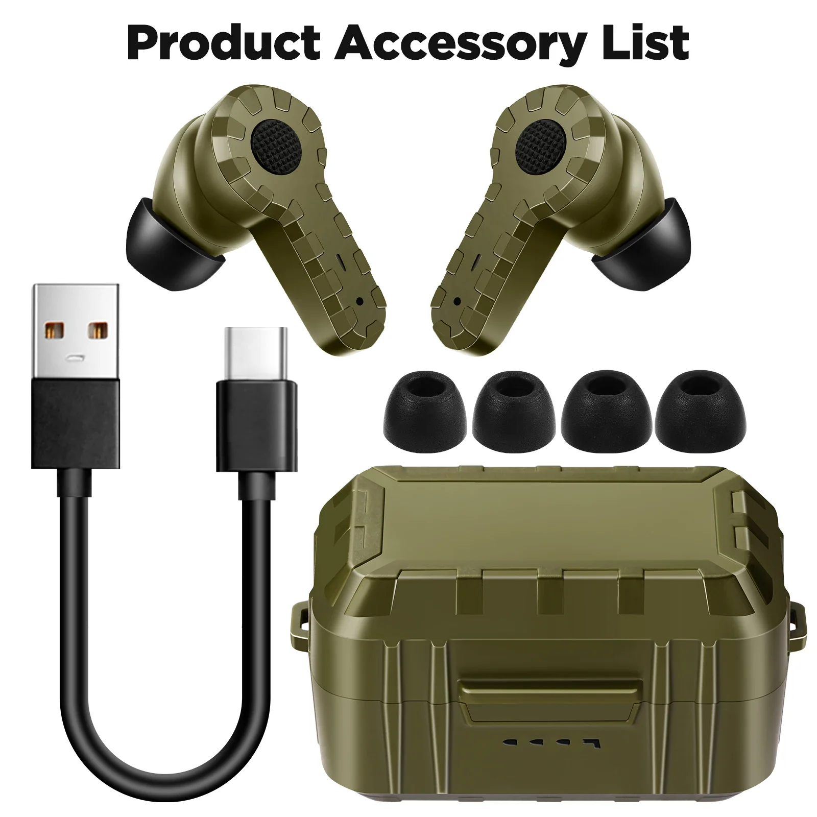 Quality Electronic Earplugs Headset Anti Noise Ear Plug Noise Canceling for Hunting Silicone Earmuffs Shooting NRR27db