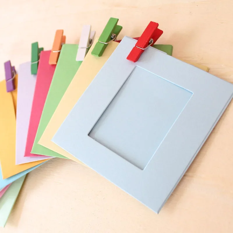 10 teile/satz Bunte 3 zoll Wand Hängen Rahmen Bilder Fujifilm Instax Mini 8 Instant Kamera Home Decor Papier Foto Rahmen