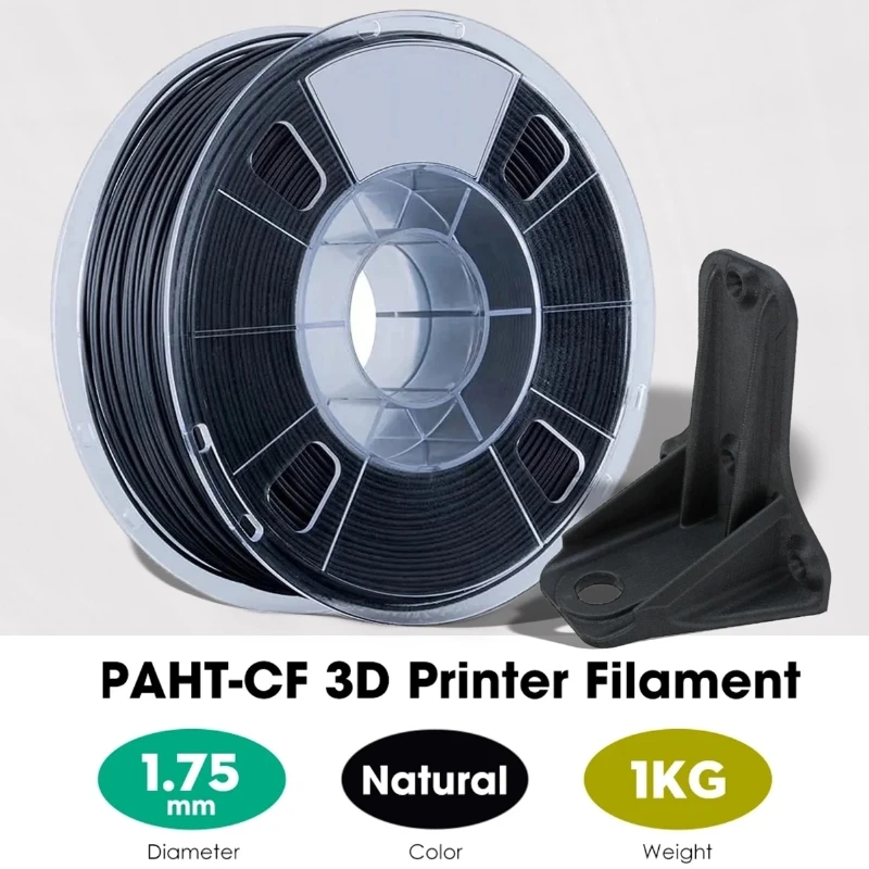 高品質PAHT-CFフィラメント1.75mmプラスチックゴム消耗品、3Dプリンター用