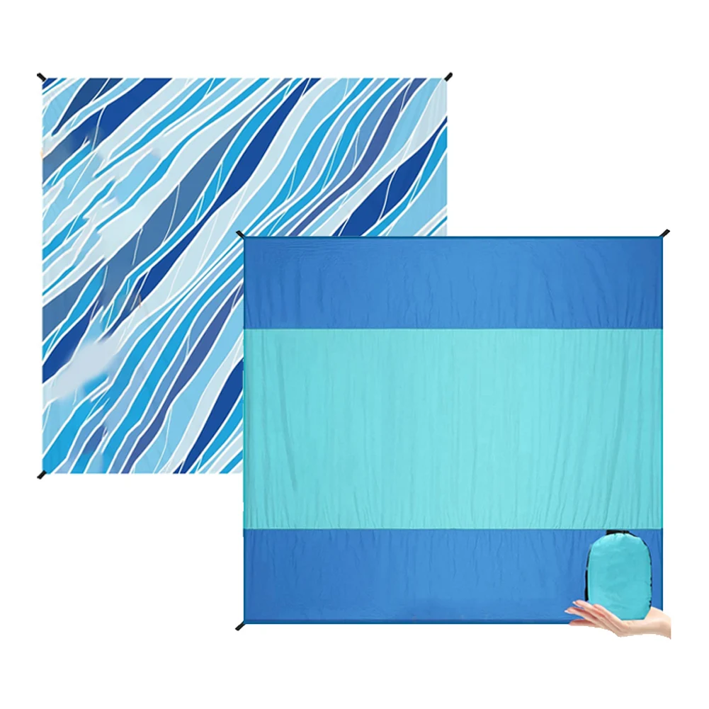 

210x200 см пляжное одеяло пескозащитный пляжный коврик легкое одеяло для пикника для путешествий пеший туризм открытый коврик для кемпинга водонепроницаемый коврик