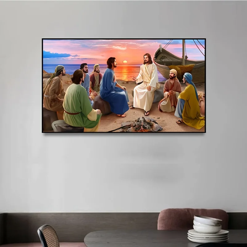 2025 جديد وصول 5D الماس طقم الطلاء يسوع نمط DIY فسيفساء كامل جولة الماس التطريز اليدوية الفن ديكور المنزل